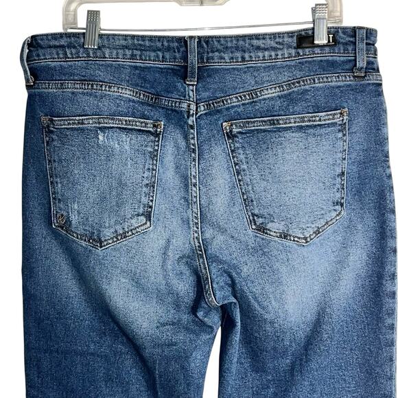 KUT From The Kloth Rachael Mom Jeans Distressed Raw Hem Medium Wash Size 14 - Picture 4 of 7